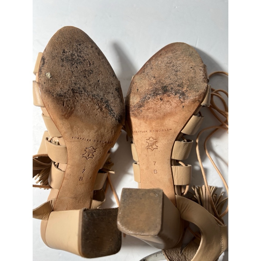 Loeffler Randall Tan Fringe Sandals - Picture 10 of 12
